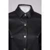 Black shirt with eco-leather