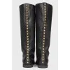Studded leather boots