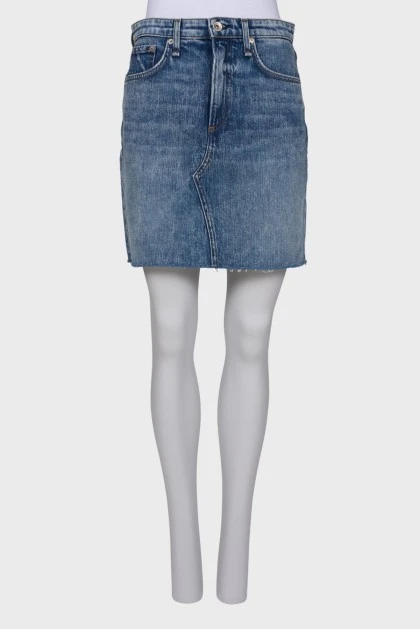 Denim skirt with tag