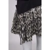 Pleated wrap skirt with tag