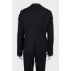 Black wool suit