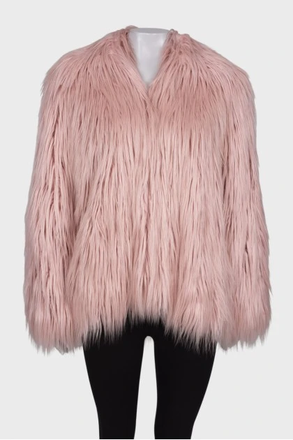 Pink cropped coat