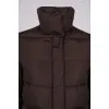 Dark brown straight down jacket