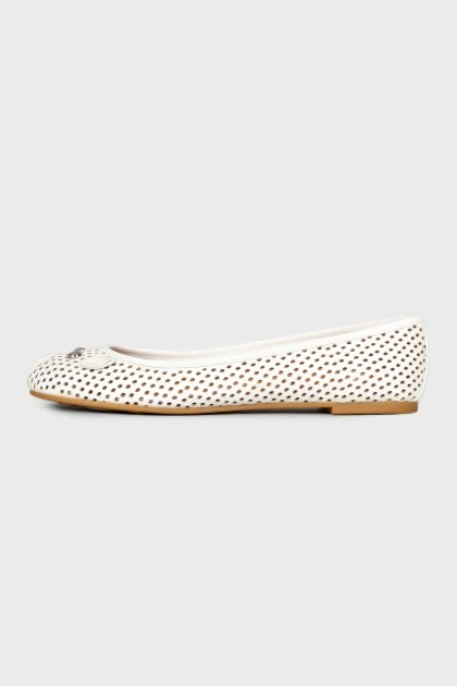 Perforated leather flats