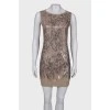 Wool dress with sequins