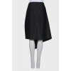 Black draped skirt