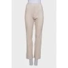 Eco-leather pleated trousers