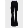 Velor flared trousers