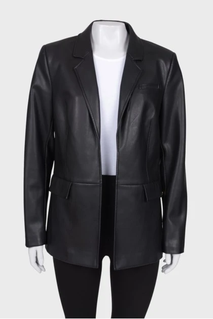 Black eco-leather jacket