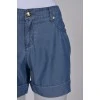 Blue shorts with rhinestones on the back