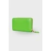 Green leather wallet