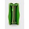 Green leather wallet