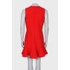 Woolen dress with a frill at the hem
