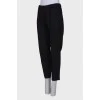 Straight fit wool trousers