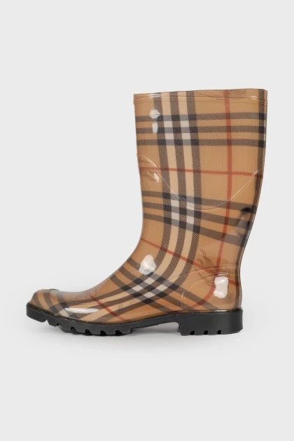 Rubber boots in signature print