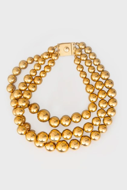 Golden pearl necklace