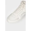 White perforated sneakers