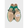 Green suede shoes