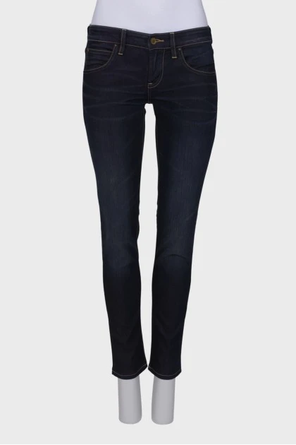 Navy blue low rise jeans