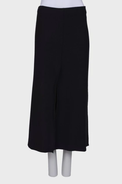 Wool skirt with slits