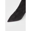 Black suede ankle boots changeclear
