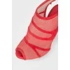 Red mesh sandals