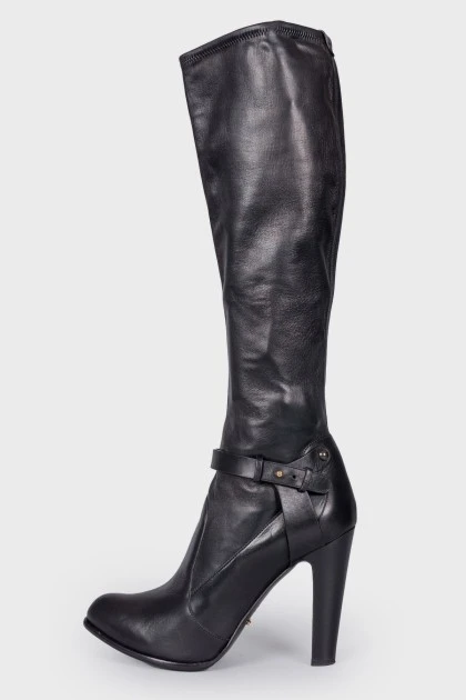 Leather high boots