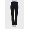 Black straight fit trousers