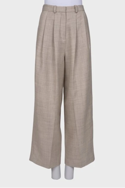 High rise palazzo trousers