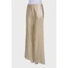 Golden linen palazzo trousers