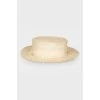 Straw hat with chain