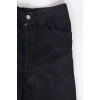 Black jeans with decorative stitching