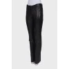 Straight fit leather trousers