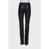 Straight fit leather trousers