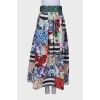 Printed maxi skirt with tag