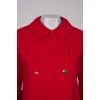 Red coat with golden buttons