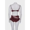Burgundy swimsuit with tag