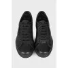 Men's leather sneakers with logo