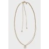Necklace - strap with double chain
