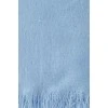 Blue fringed scarf