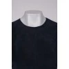 Navy blue leather blouse