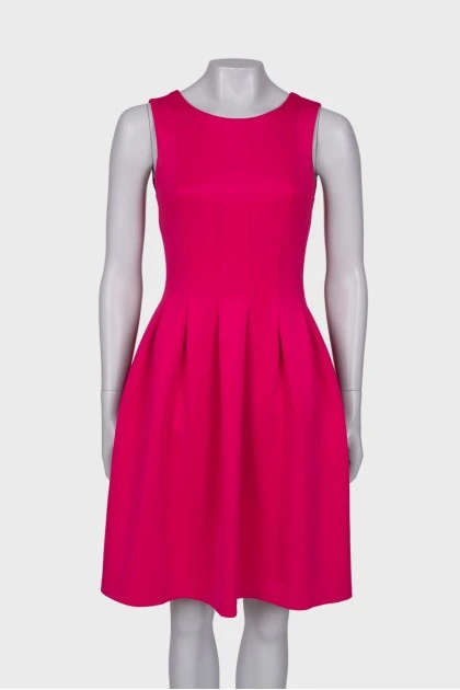 Hot pink pleated dress