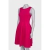 Hot pink pleated dress