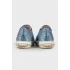 Light blue glitter sneakers