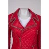 Convertible leather jacket with chains