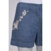 Linen shorts with embroidery