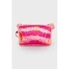 Pink bag in an abstract print