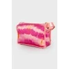 Pink bag in an abstract print
