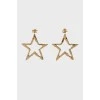 Star earrings with rhinestones