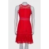 Lace red dress with tag